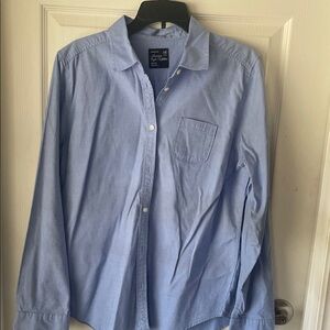 American Eagle Blue Button-Up Shirt